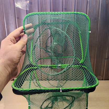 Foldable umbrella-style fishing net trap designed for catching fish, crabs, and shrimp.#2444