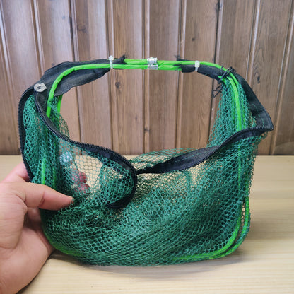 Foldable umbrella-style fishing net trap designed for catching fish, crabs, and shrimp.#2444
