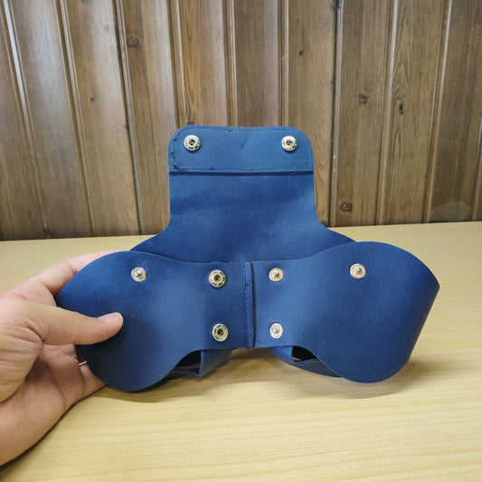 blue protective leather case for AirPods Max headphones.#2589