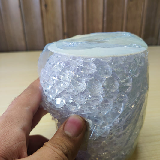 Spool of clear acrylic crystal bead garland#2452