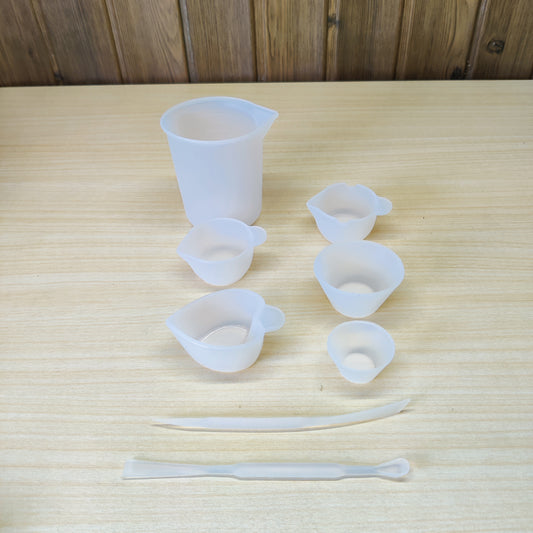 Silicone Resin Measuring Mixing Cup Stirrers DIY Jewelry Resin Glue Tool  #2734