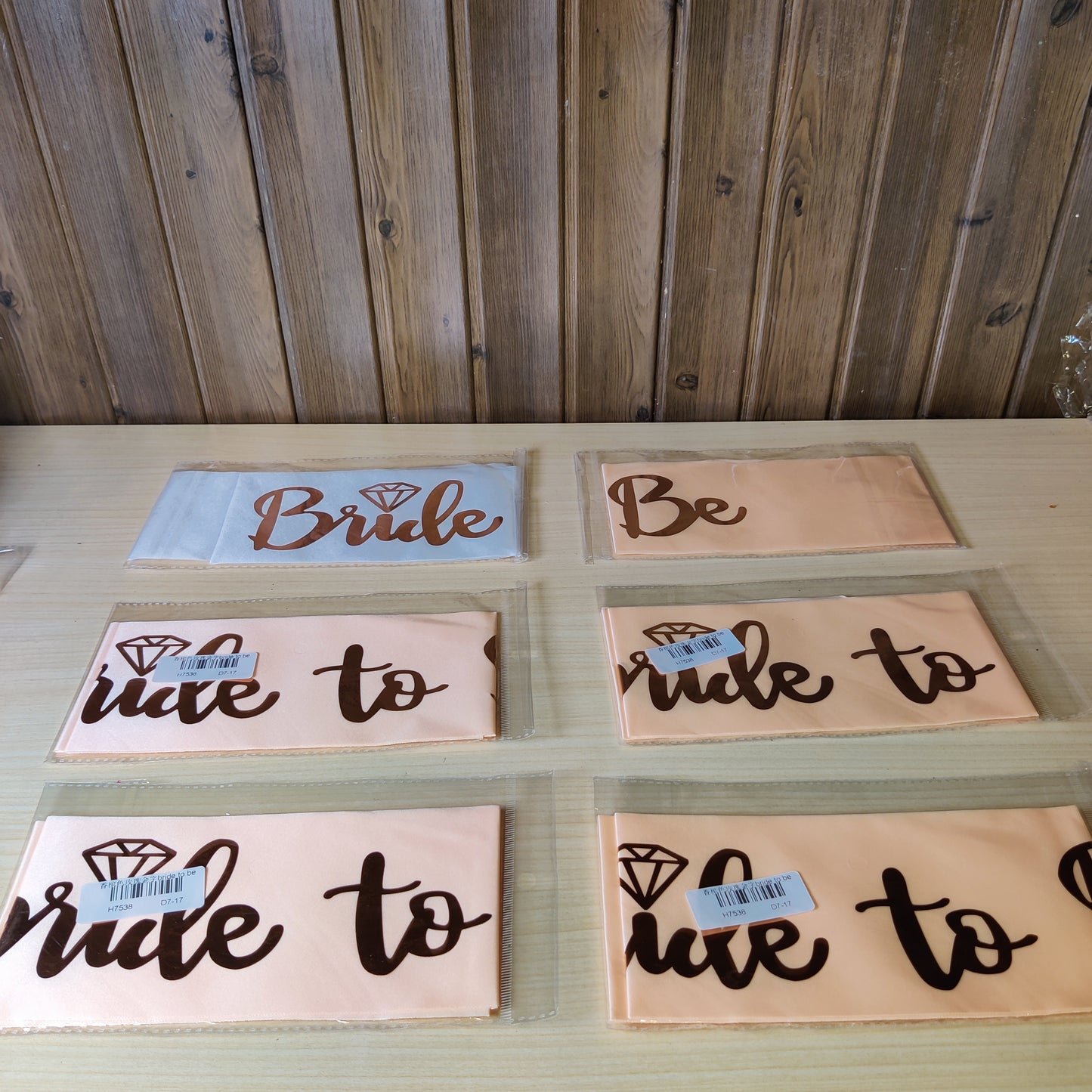 Bride to Be Slashes pack of 6 # 2859