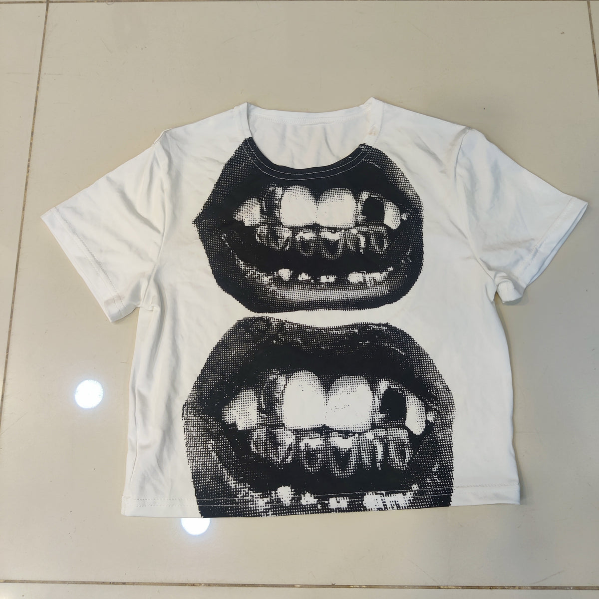 Punk T Shirt Top Size Small# 8097