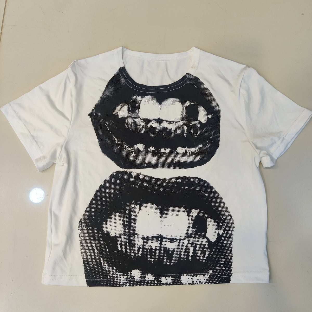 Punk T Shirt Top Size Small# 8097