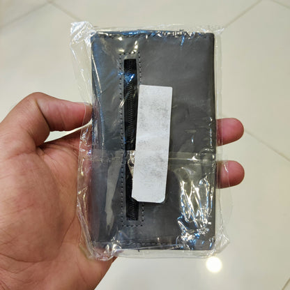 Gray faux leather tobacco pouch used for storing rolling tobacco and papers. #9228