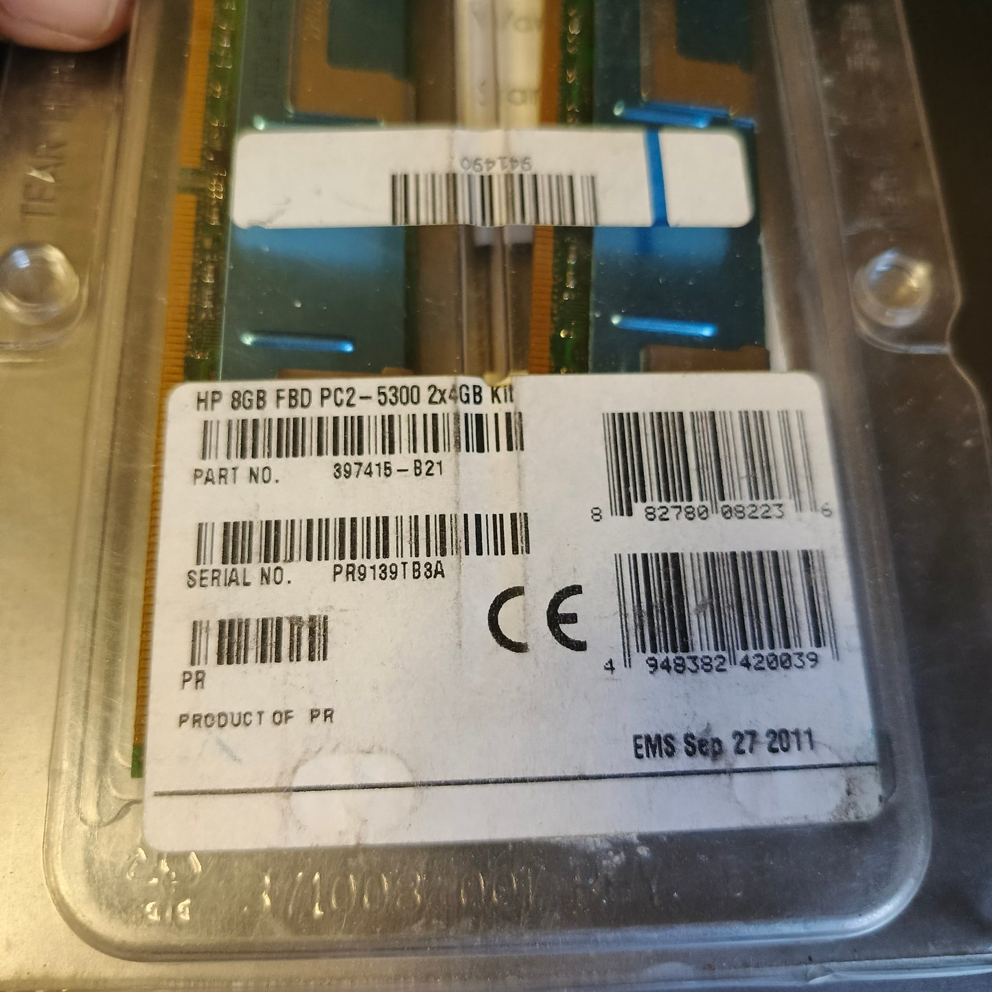 Pack of 2 HP Server Rams 4 Gb Each #s2